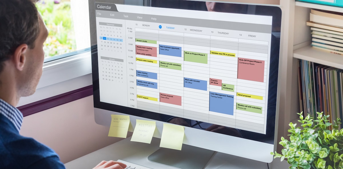 Un logiciel de calendrier, la planification des tâches est importante en flex office, flex-desk