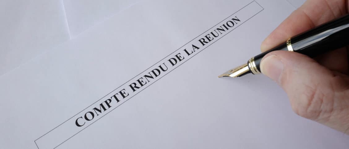 compte rendu de réunion